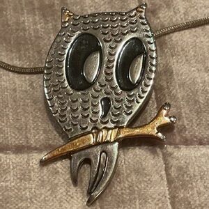 VINTAGE Owl 🦉 Pendant Necklace or Pin Brooch wear both